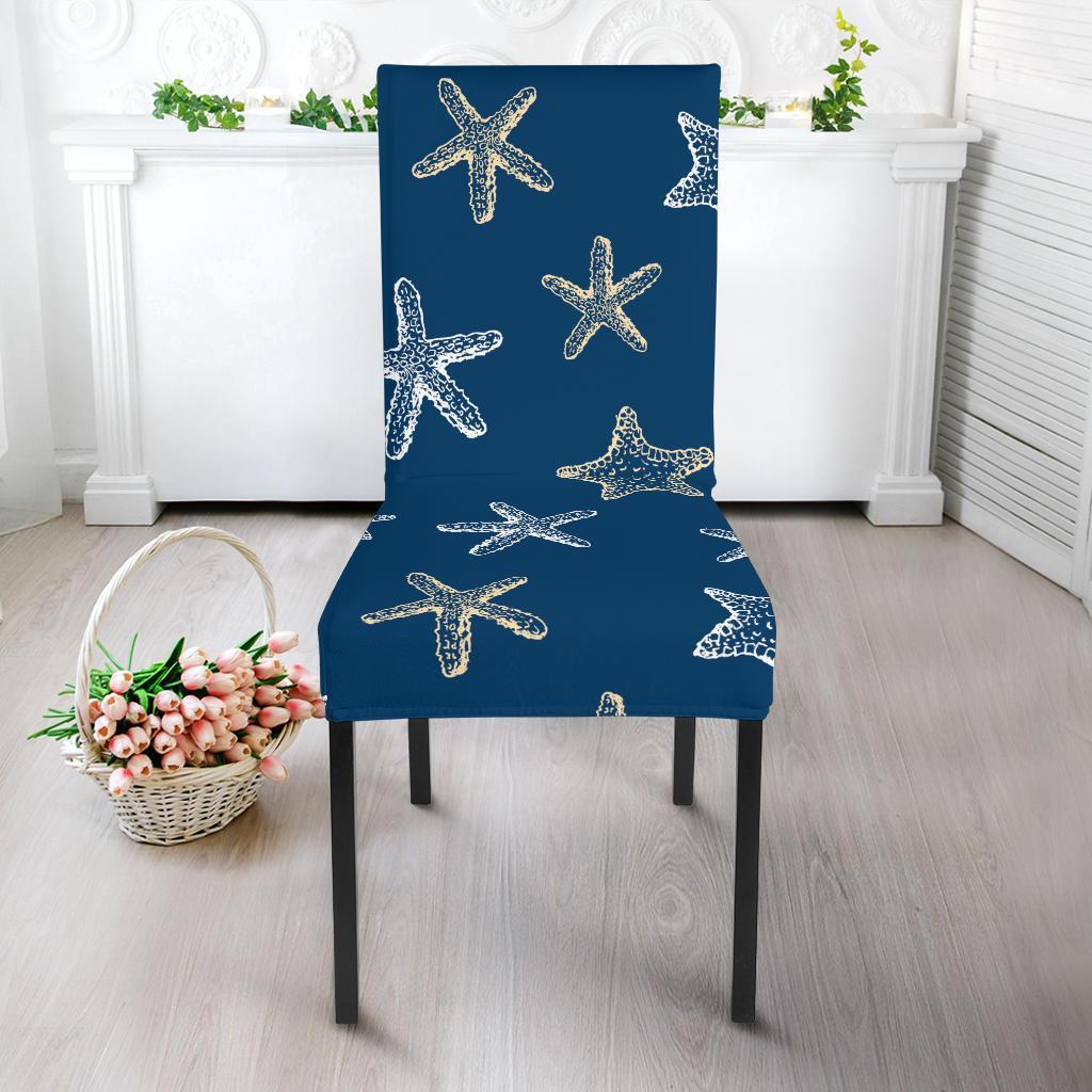 Starfish Pattern Print Chair Cover-grizzshop