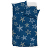 Starfish Pattern Print Duvet Cover Bedding Set-grizzshop