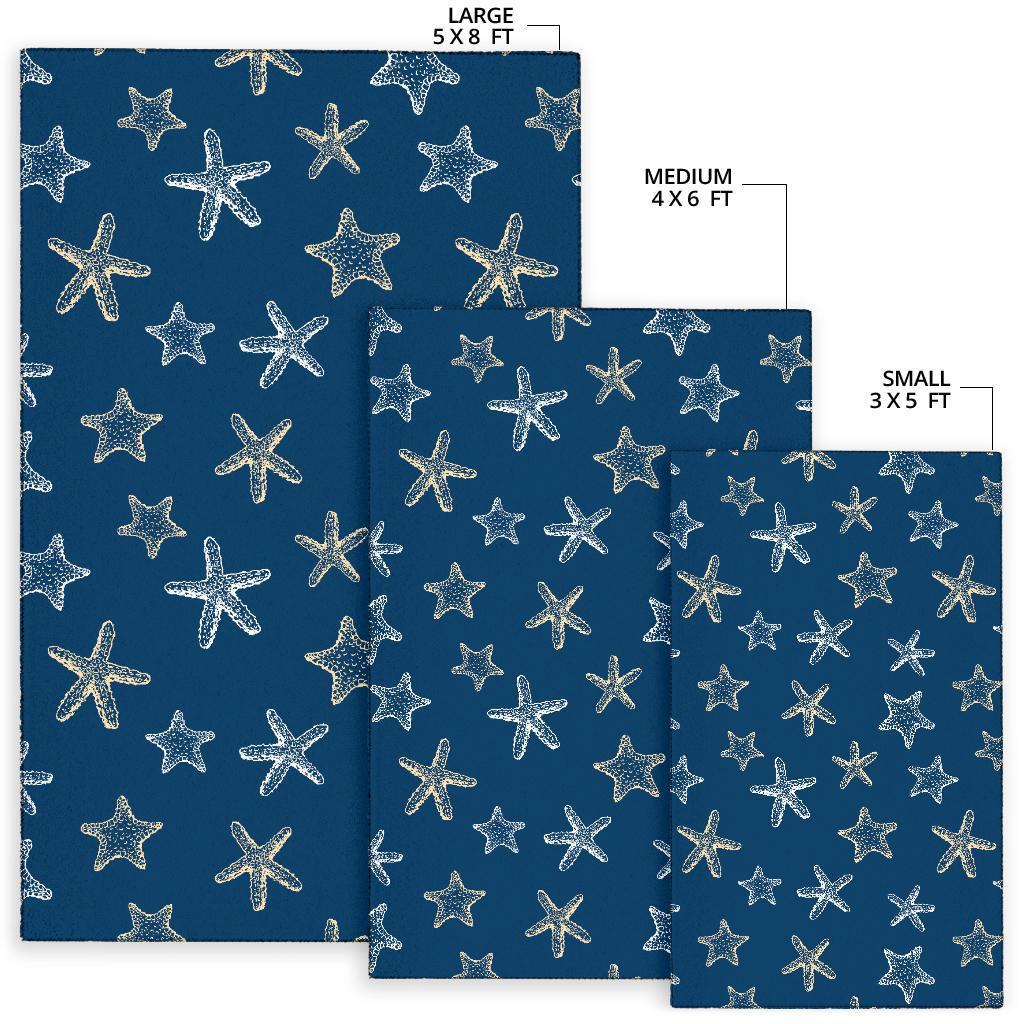 Starfish Pattern Print Floor Mat-grizzshop