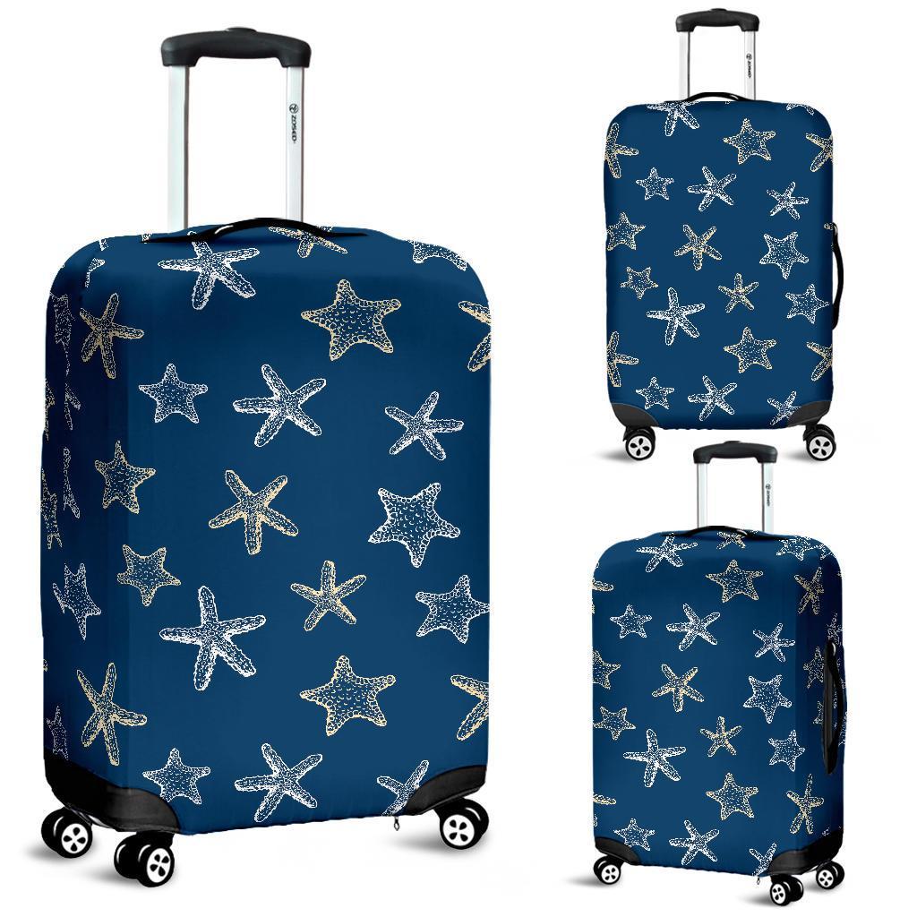 Starfish Pattern Print Luggage Cover Protector-grizzshop