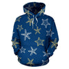 Starfish Pattern Print Men Women Pullover Hoodie-grizzshop