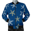 Starfish Pattern Print Men's Bomber Jacket-grizzshop