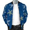 Starfish Pattern Print Men's Bomber Jacket-grizzshop