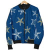 Starfish Pattern Print Men's Bomber Jacket-grizzshop