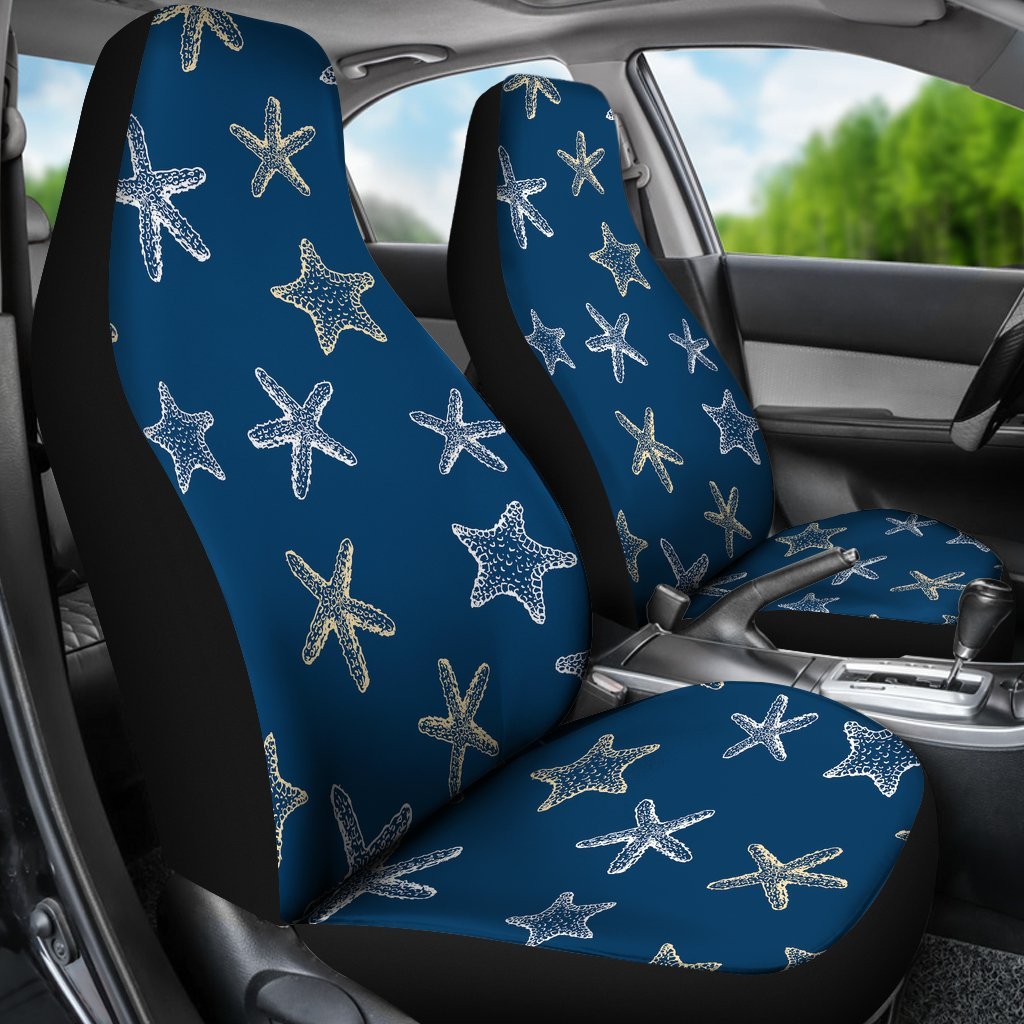 Starfish Pattern Print Universal Fit Car Seat Covers-grizzshop