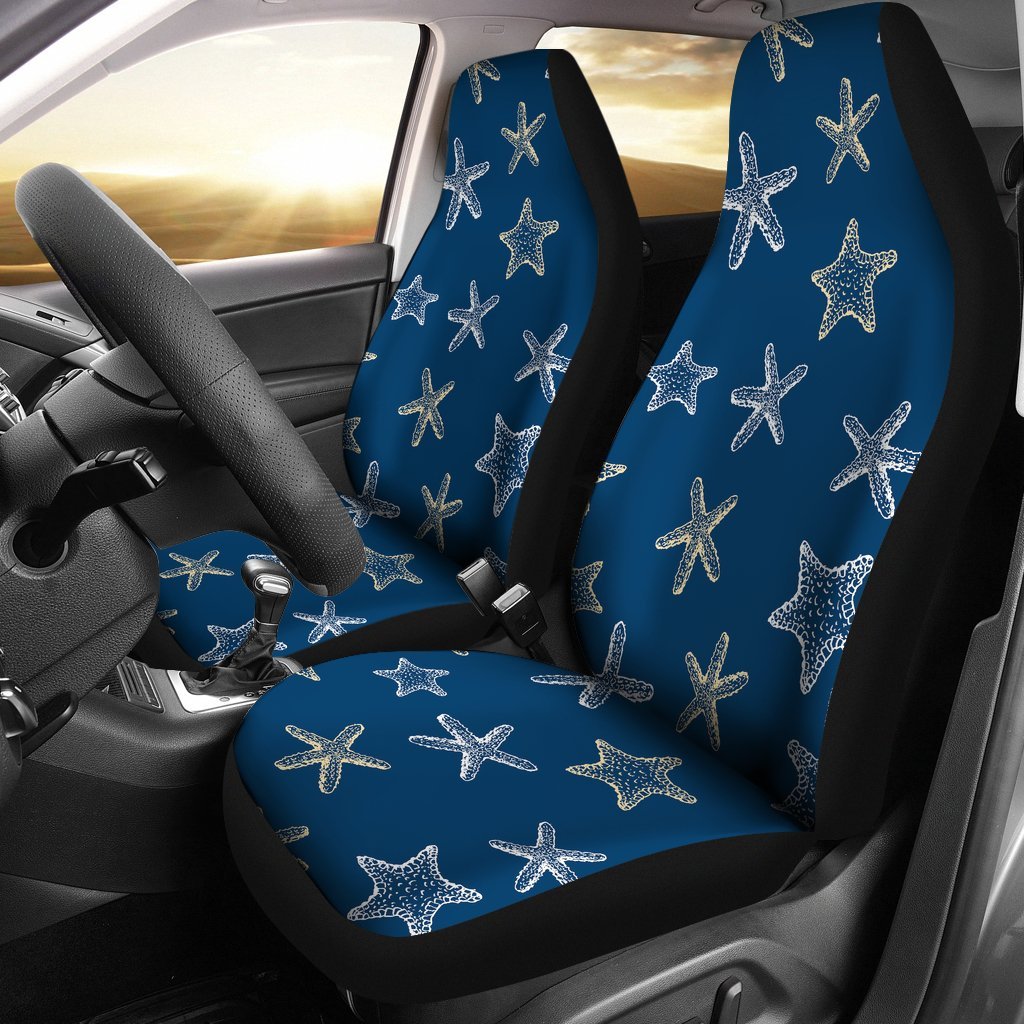 Starfish Pattern Print Universal Fit Car Seat Covers-grizzshop