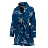 Starfish Pattern Print Women Long Robe-grizzshop