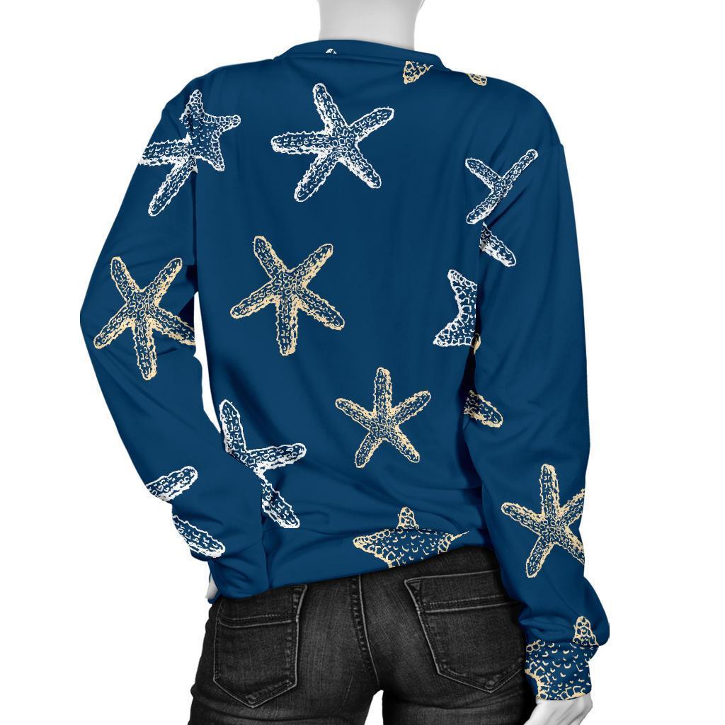 Starfish Pattern Print Women's Sweatshirt-grizzshop