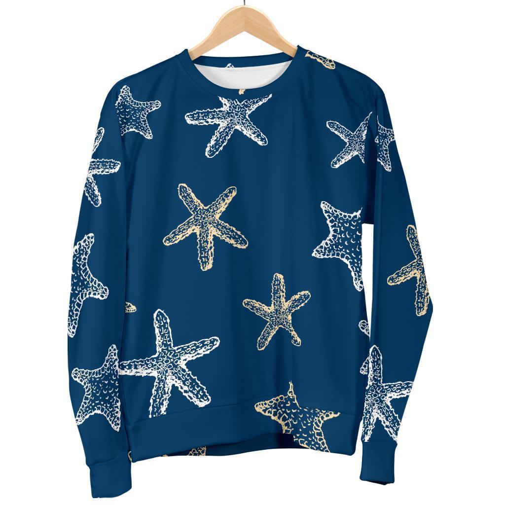 Starfish Pattern Print Women's Sweatshirt-grizzshop