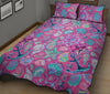 Starfish Pink Print Pattern Bed Set Quilt-grizzshop