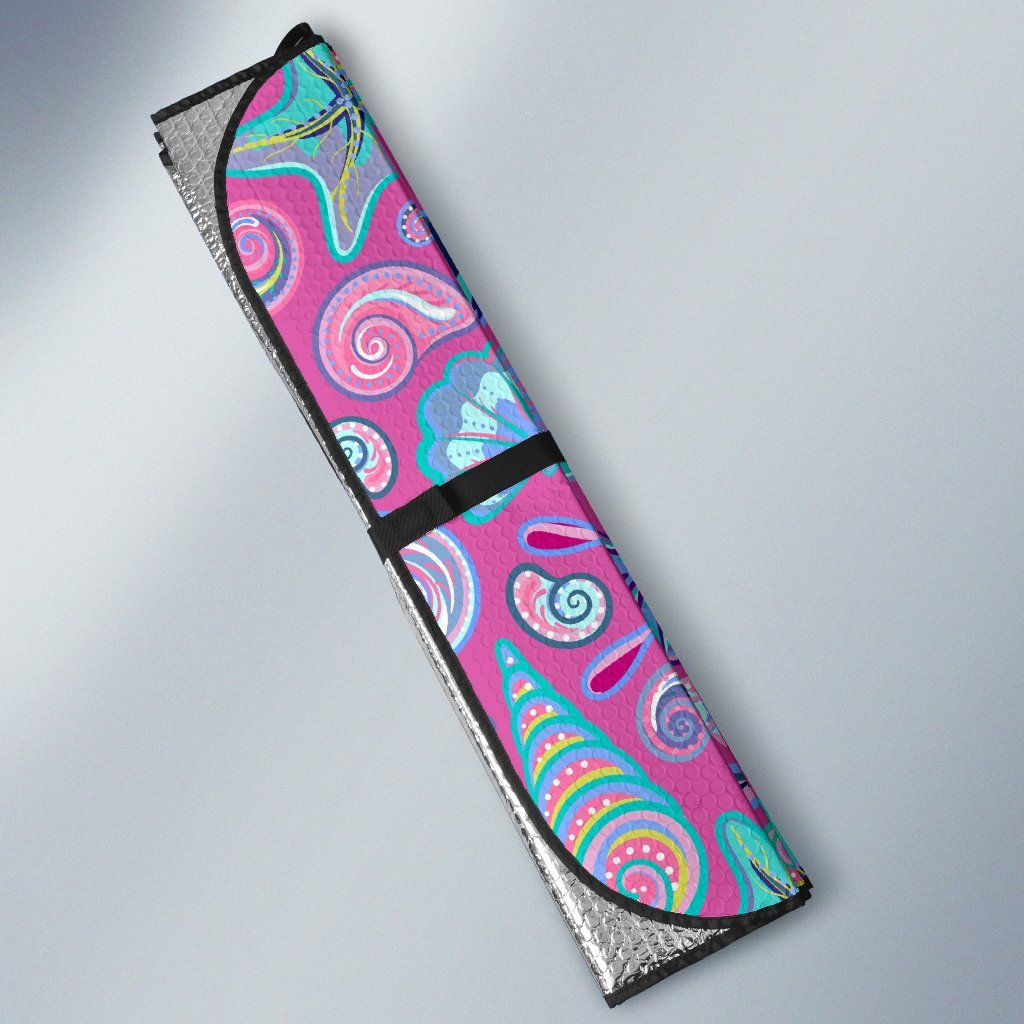 Starfish Pink Print Pattern Car Sun Shade-grizzshop