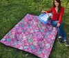 Starfish Pink Print Pattern Quilt-grizzshop