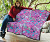 Starfish Pink Print Pattern Quilt-grizzshop