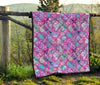 Starfish Pink Print Pattern Quilt-grizzshop