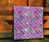 Starfish Pink Print Pattern Quilt-grizzshop