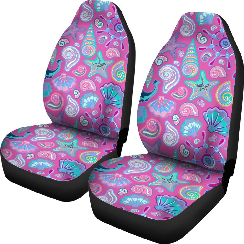 Starfish Pink Print Pattern Universal Fit Car Seat Covers-grizzshop