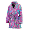 Starfish Pink Print Pattern Women Long Robe-grizzshop