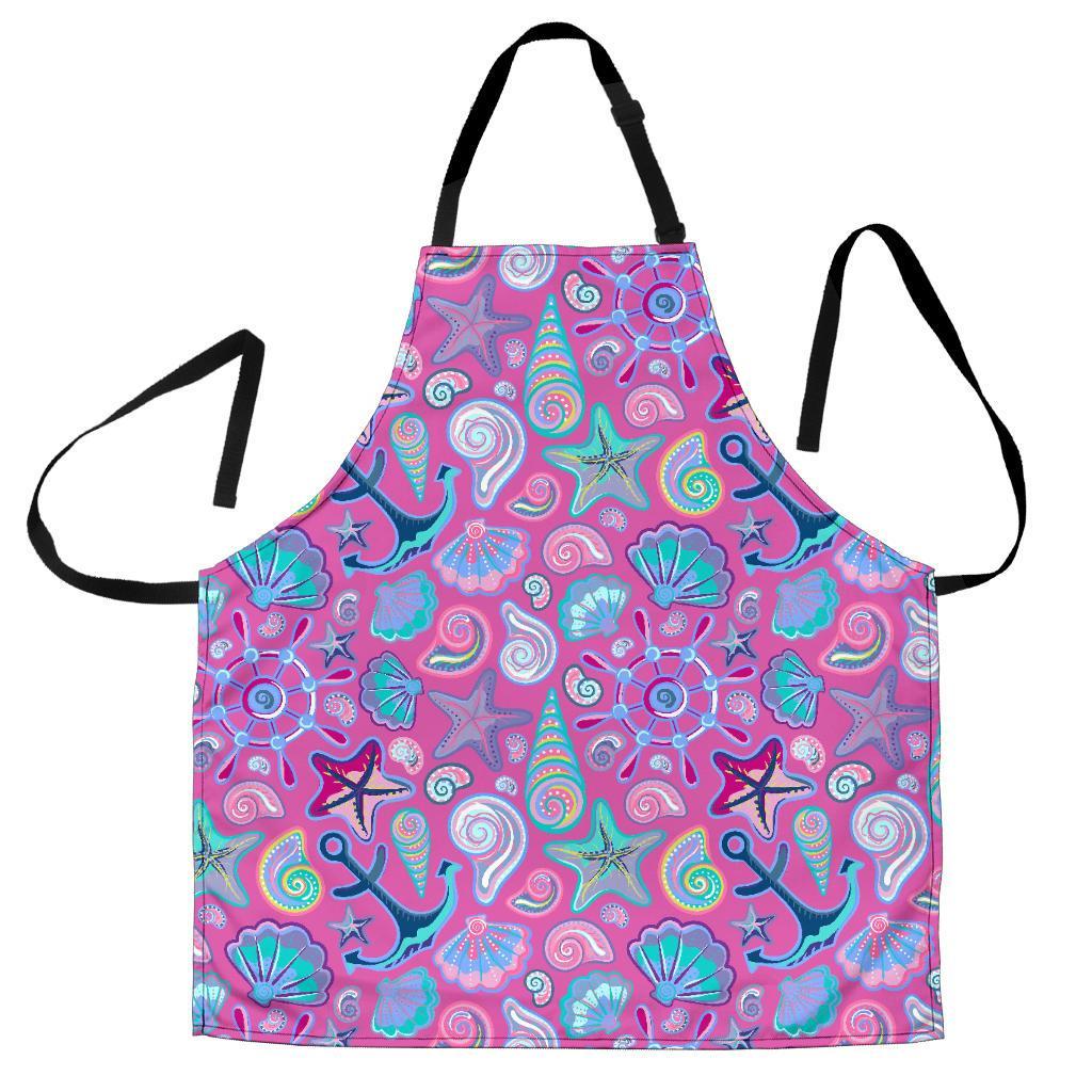 Starfish Pink Print Pattern Women's Apron-grizzshop