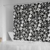 Starfish Print Pattern Bathroom Shower Curtain-grizzshop