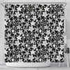 Starfish Print Pattern Bathroom Shower Curtain-grizzshop