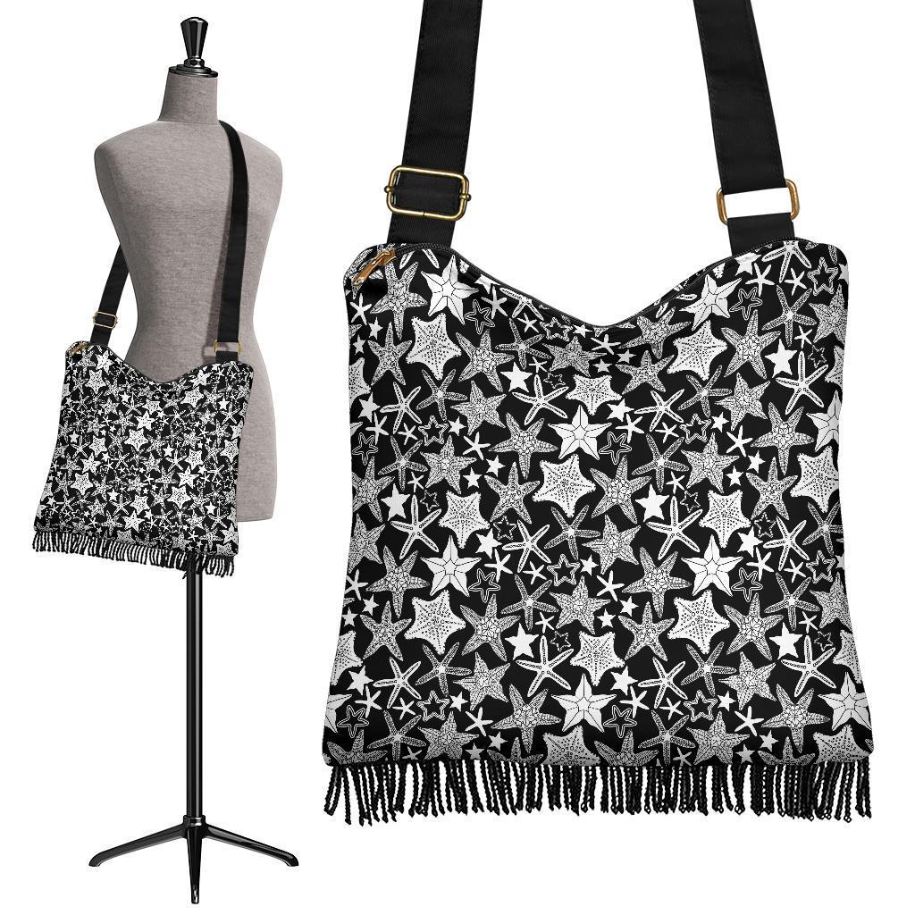 Starfish Print Pattern Crossbody bags-grizzshop