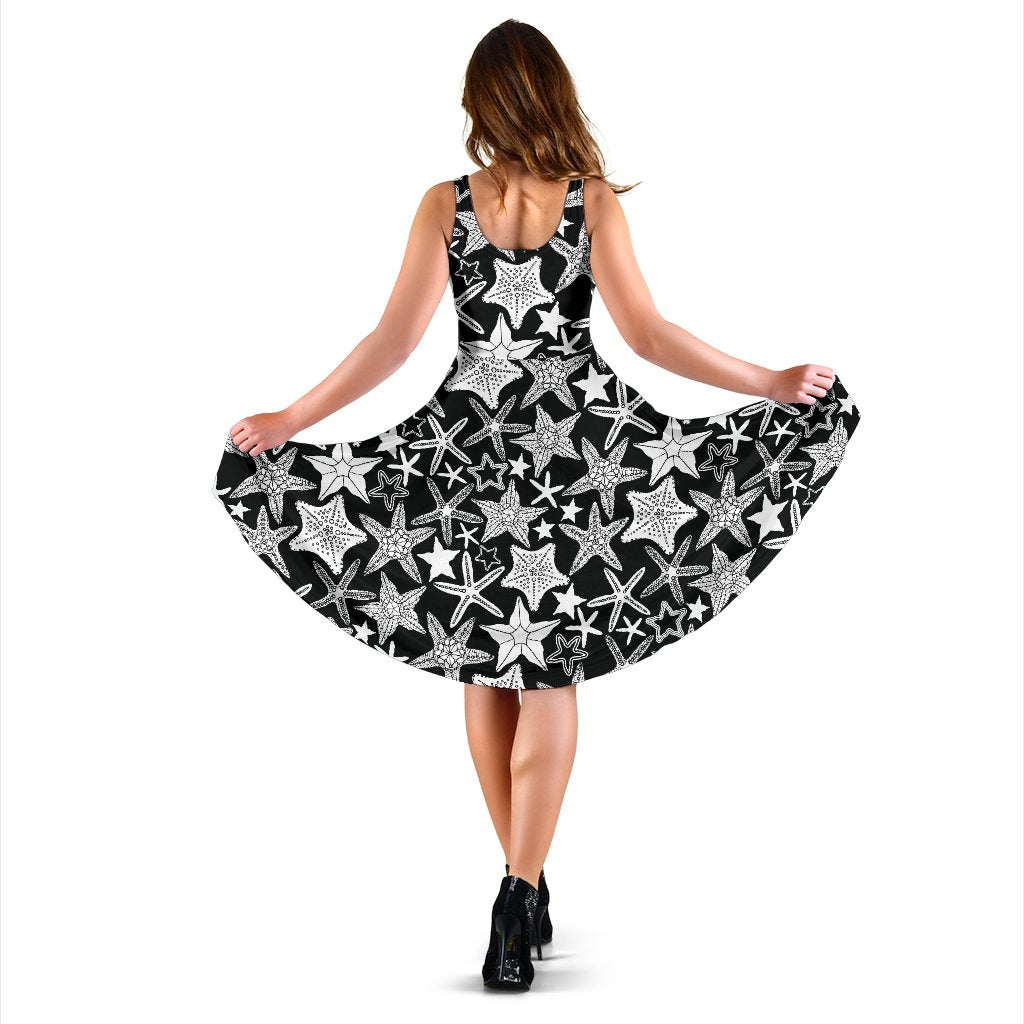 Starfish Print Pattern Dress-grizzshop