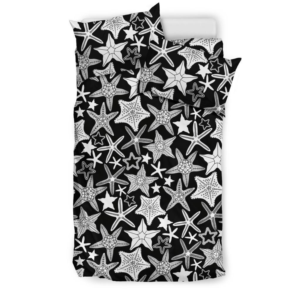 Starfish Print Pattern Duvet Cover Bedding Set-grizzshop