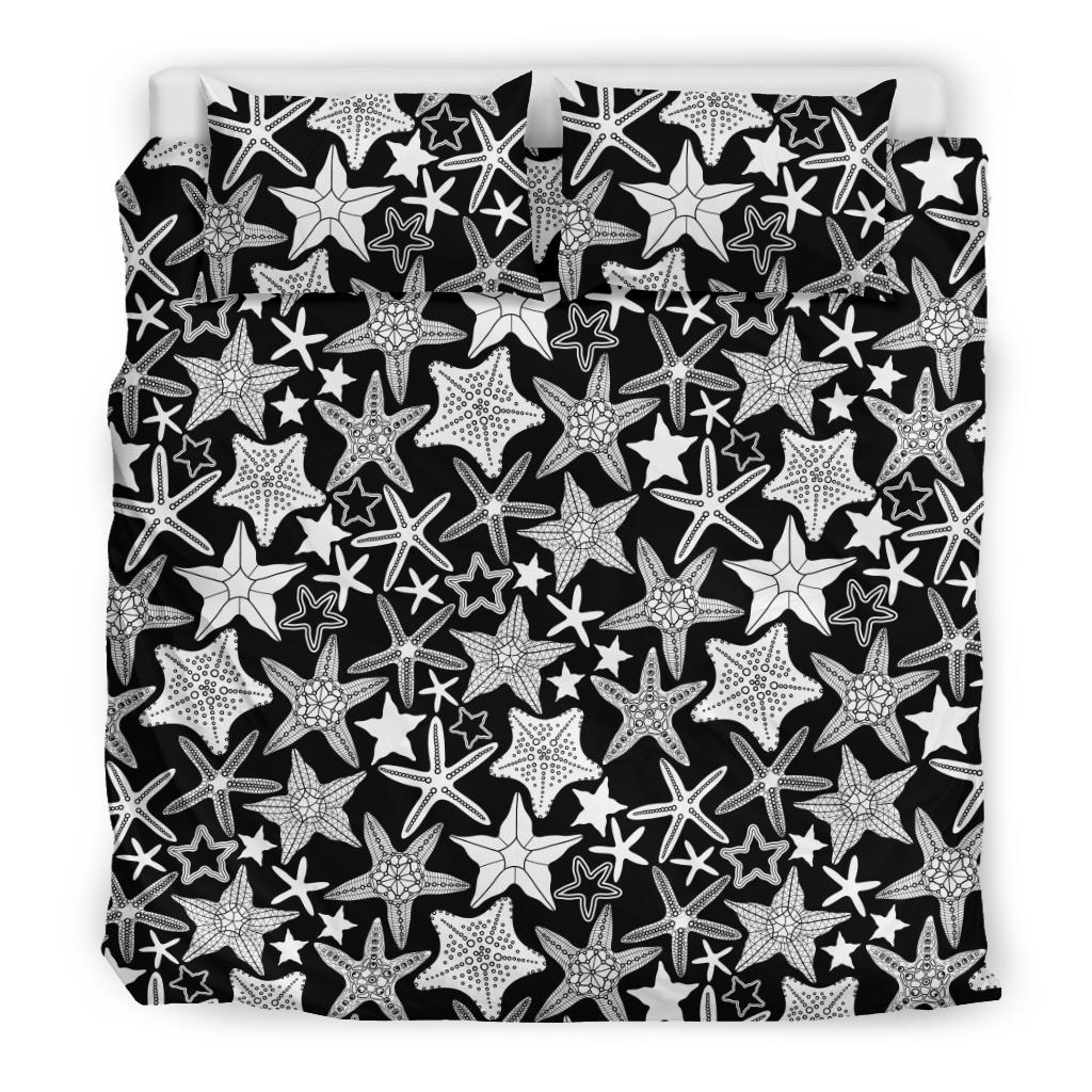 Starfish Print Pattern Duvet Cover Bedding Set-grizzshop