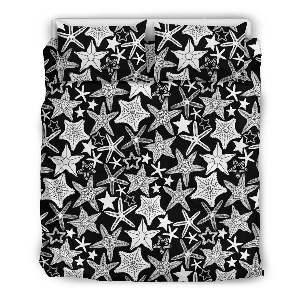 Starfish Print Pattern Duvet Cover Bedding Set-grizzshop