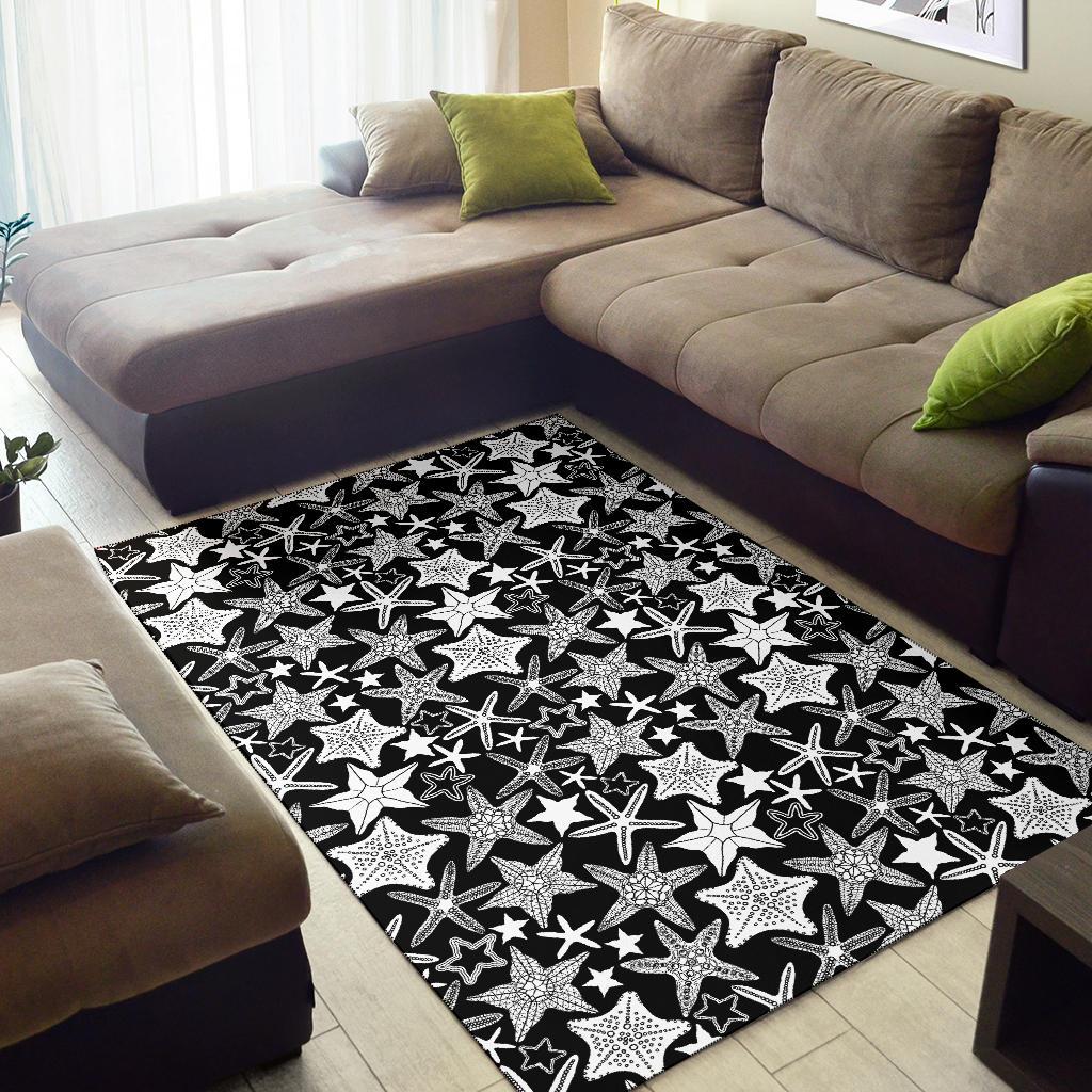 Starfish Print Pattern Floor Mat-grizzshop