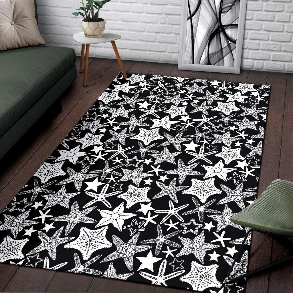 Starfish Print Pattern Floor Mat-grizzshop