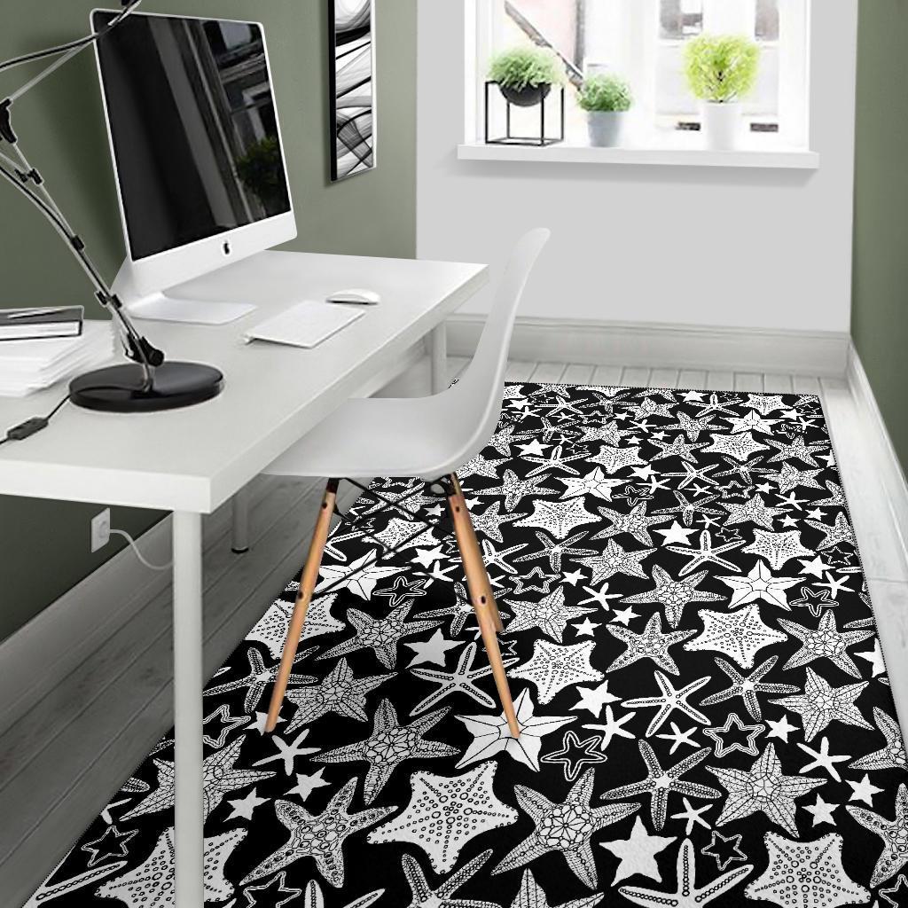 Starfish Print Pattern Floor Mat-grizzshop