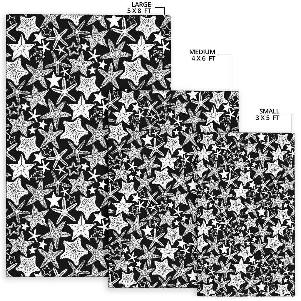 Starfish Print Pattern Floor Mat-grizzshop