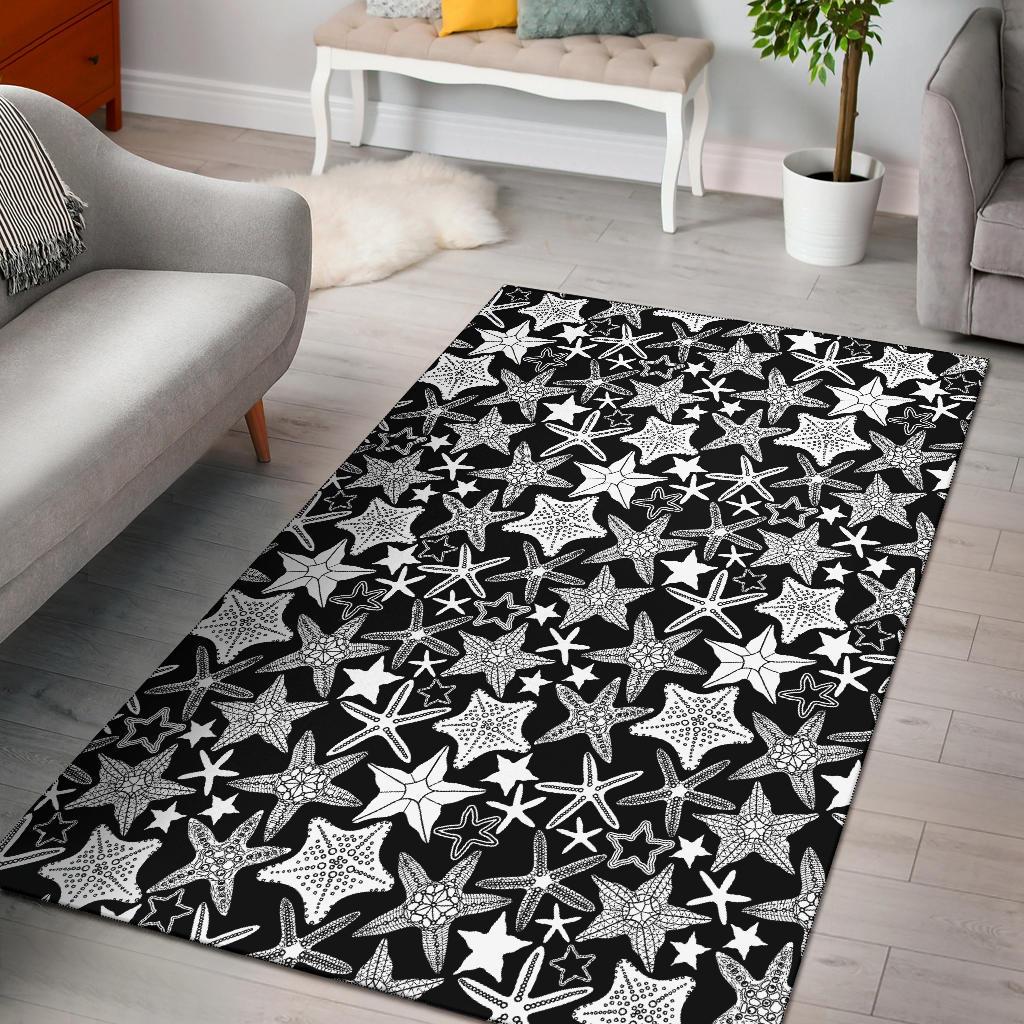 Starfish Print Pattern Floor Mat-grizzshop