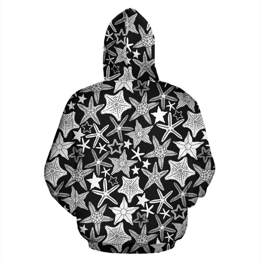 Starfish Print Pattern Men Women Pullover Hoodie-grizzshop