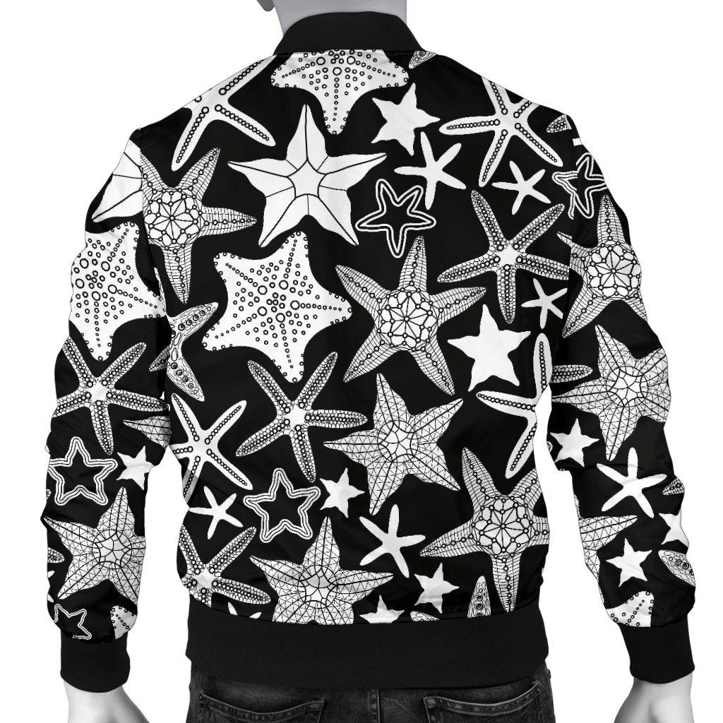 Starfish Print Pattern Men's Bomber Jacket-grizzshop