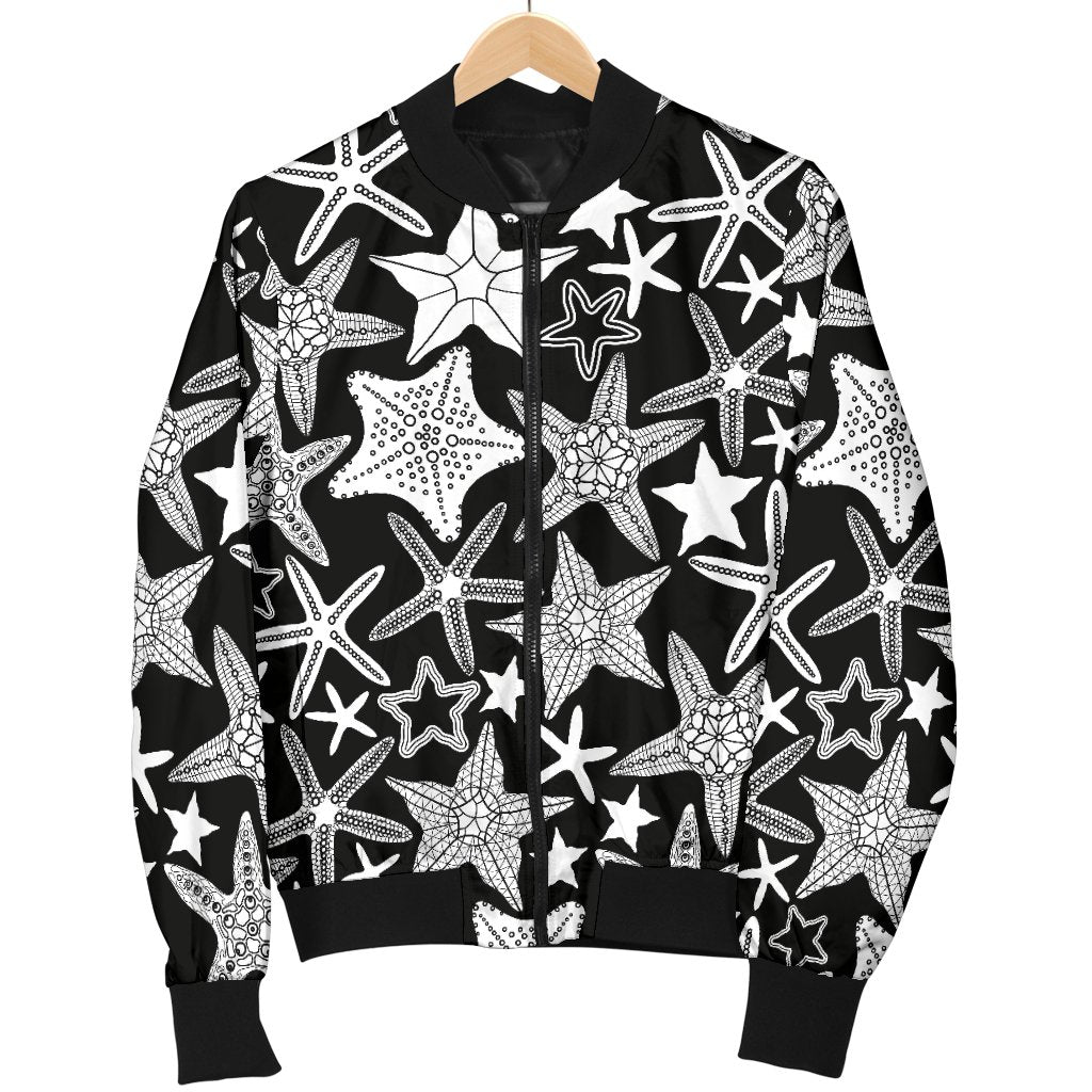 Starfish Print Pattern Men's Bomber Jacket-grizzshop