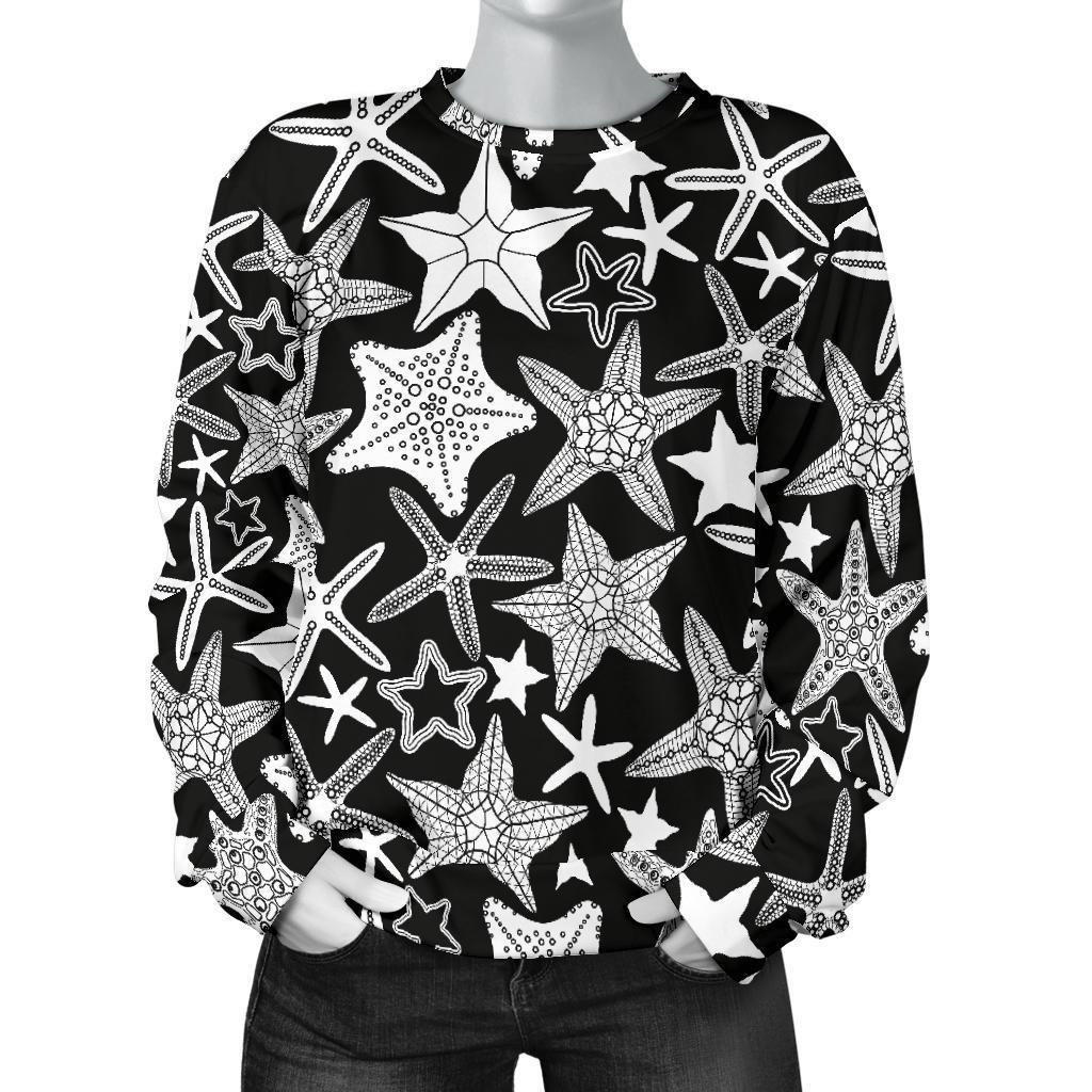 Starfish Print Pattern Women's Sweatshirt-grizzshop