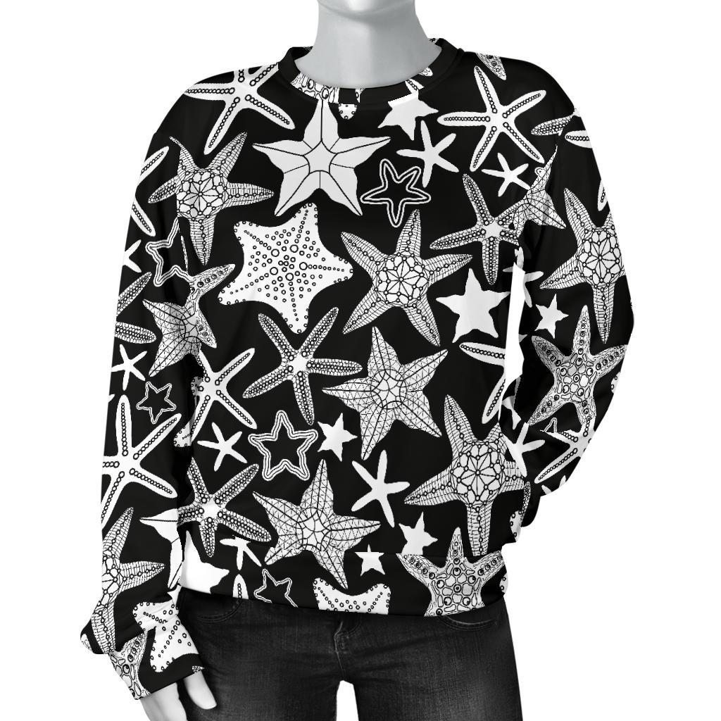 Starfish Print Pattern Women's Sweatshirt-grizzshop