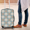 Starfish Shell Pattern Print Luggage Cover Protector-grizzshop