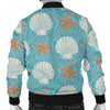 Starfish Shell Pattern Print Men's Bomber Jacket-grizzshop