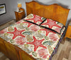 Starfish Shell Print Pattern Bed Set Quilt-grizzshop