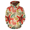 Starfish Shell Print Pattern Men Women Pullover Hoodie-grizzshop