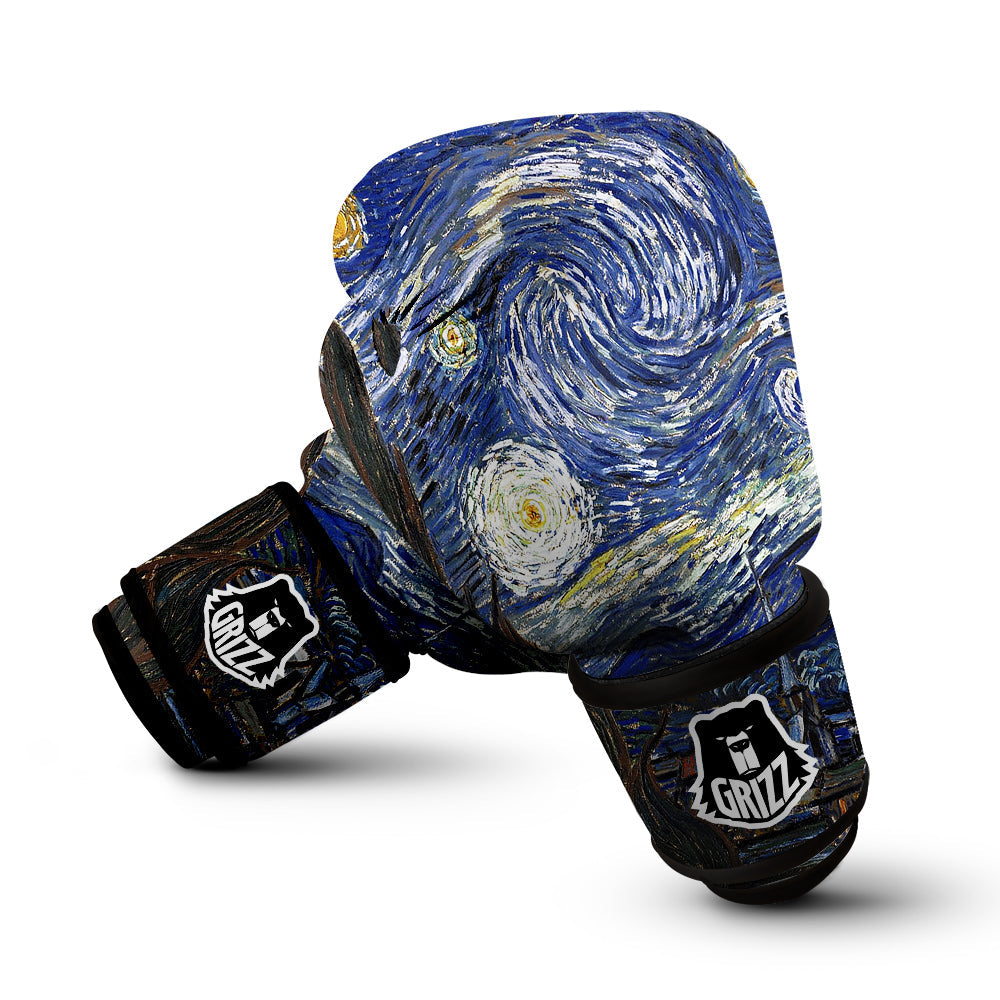 Starry Night Print Boxing Gloves-grizzshop