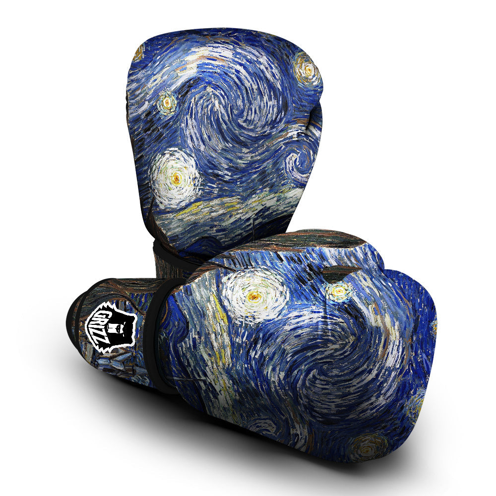 Starry Night Print Boxing Gloves-grizzshop