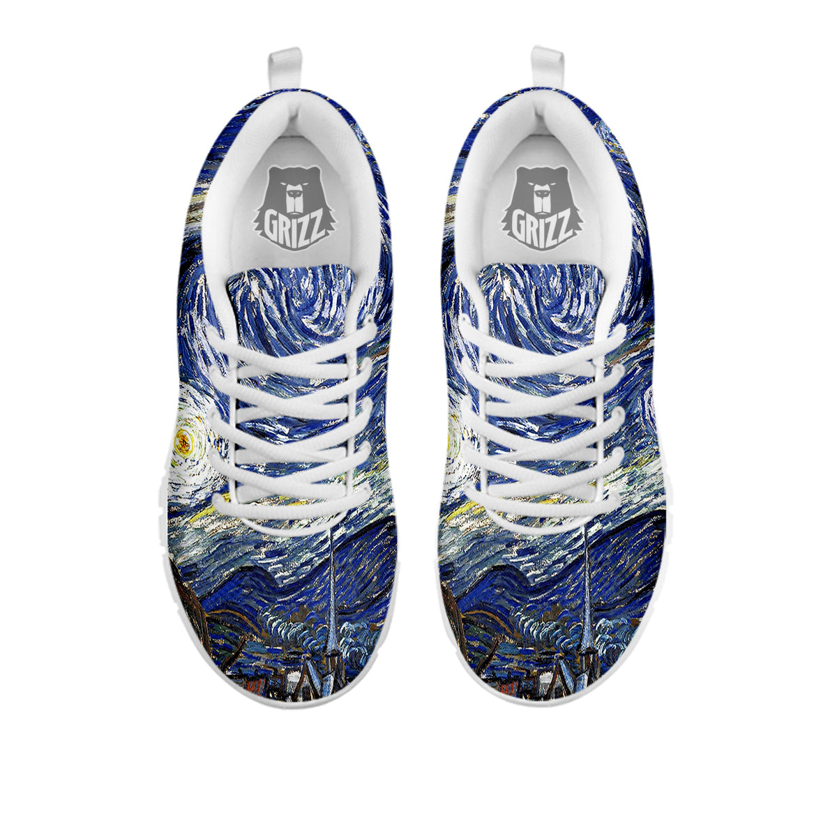 Starry Night Print White Sneaker-grizzshop