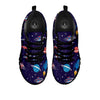 Stars And Rockets Print Pattern Black Sneaker-grizzshop