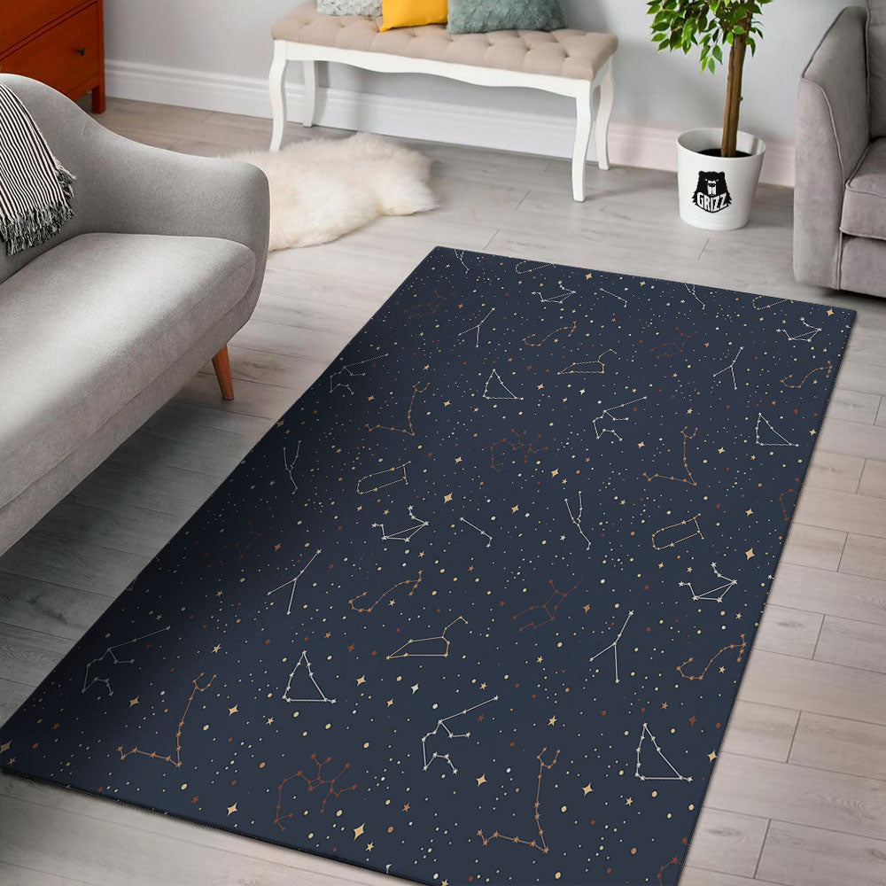 Stars Constellation Print Pattern Floor Mat-grizzshop