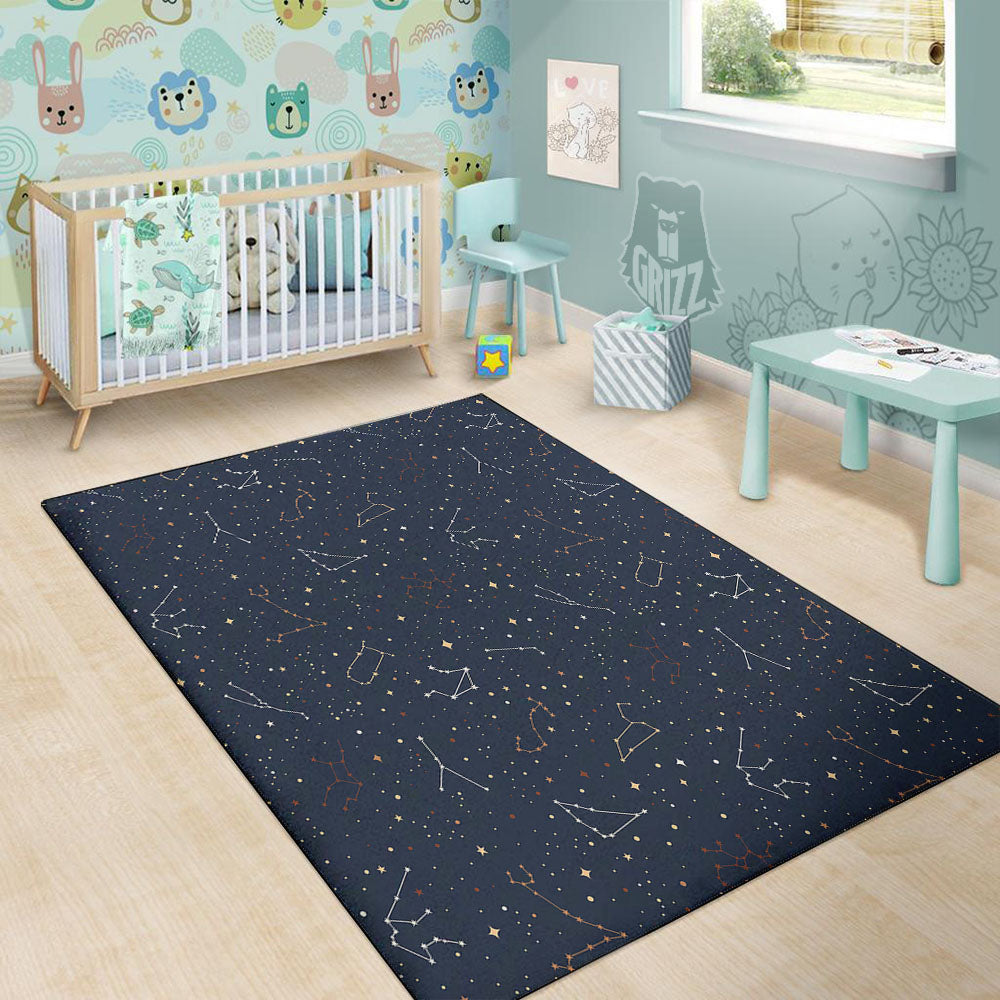 Stars Constellation Print Pattern Floor Mat-grizzshop