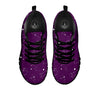 Stars Purple Zodiac Print Pattern Black Sneaker-grizzshop